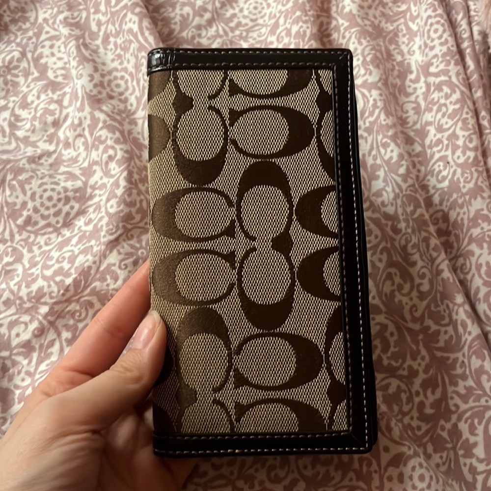 Coach Signature Canvas Y2k Wallet - image 1